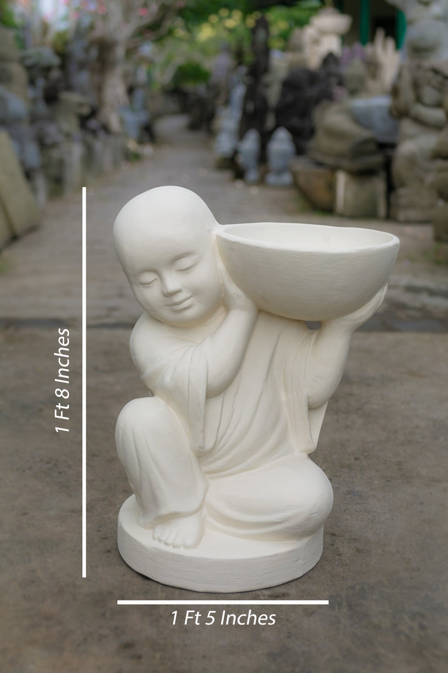 Young Monk with offering Bowl - Indoor Decor- Decorcorner