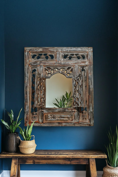 Rustic Mirror Frame with Mirror - Style 02