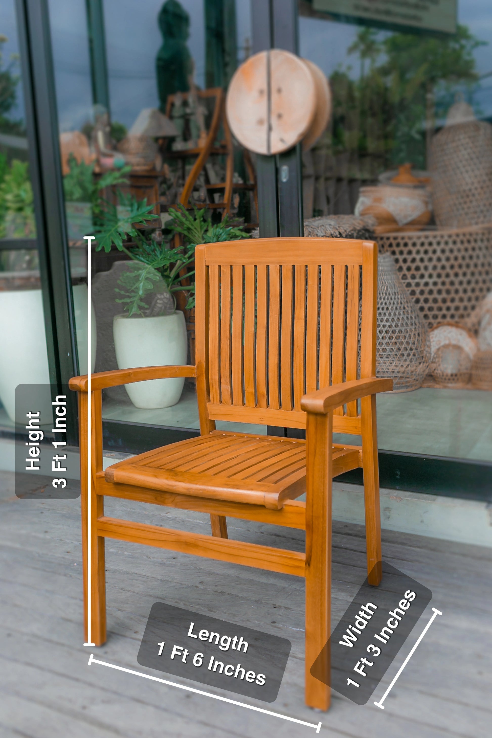 Grandia Teak Wood Chair