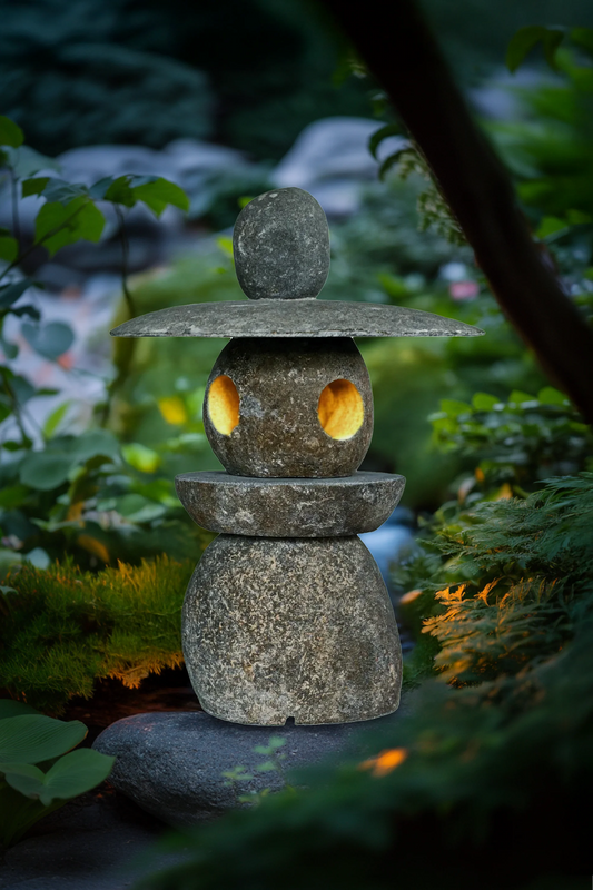 Hand Carved Stone Pathway Lamp Style 2