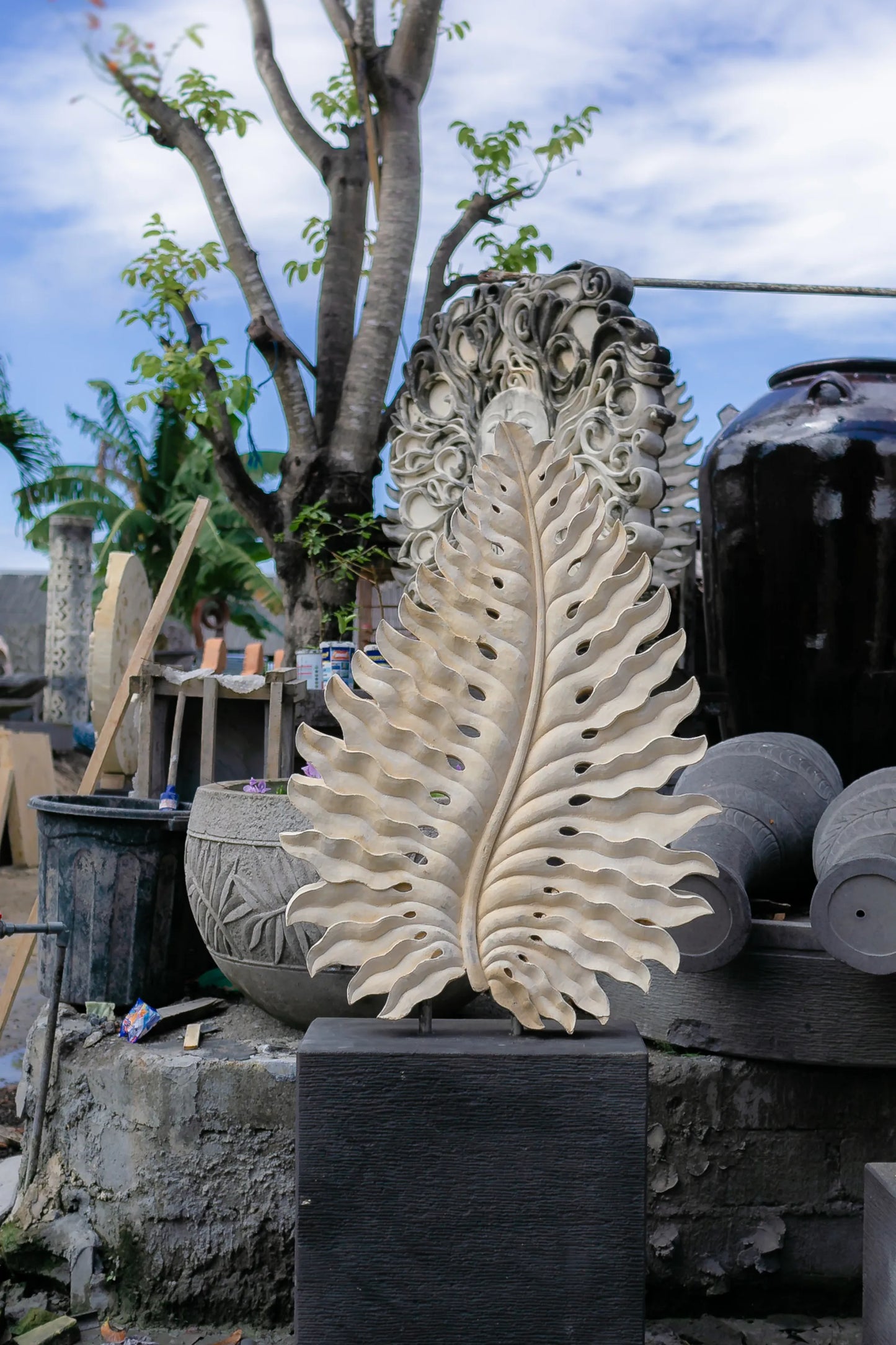 Happy Fern Sculpture