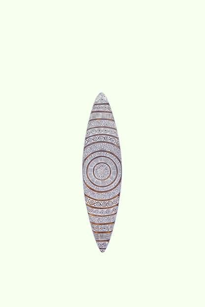 Tribal Carved Surf Board Wall Decor - Style 1