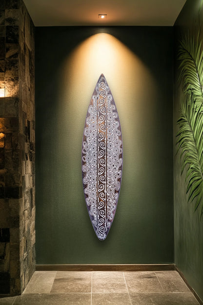 Tribal Carved Surf Board Wall Decor - Style 3