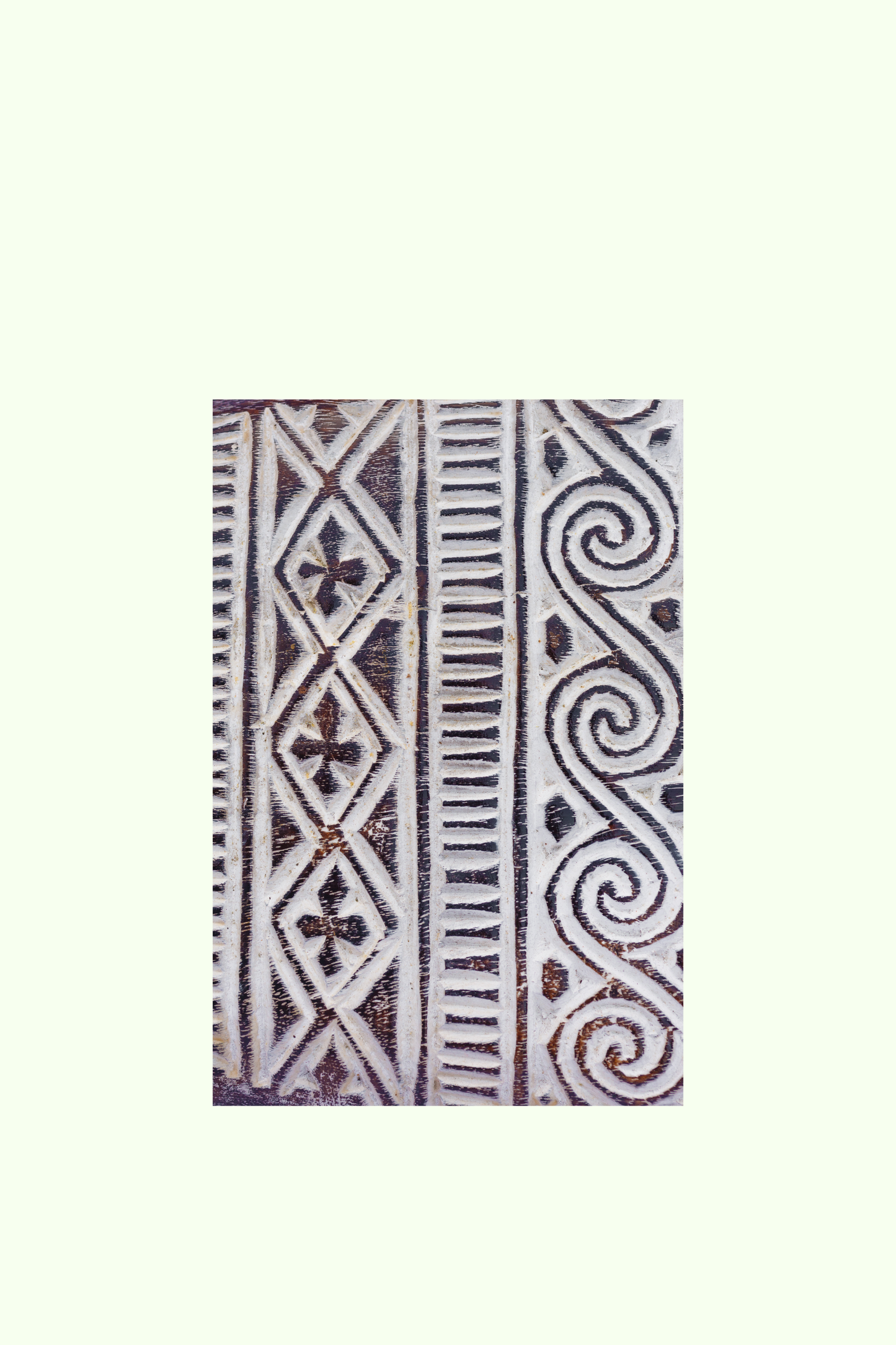 Tribal Carved Surf Board Wall Decor - Style 5