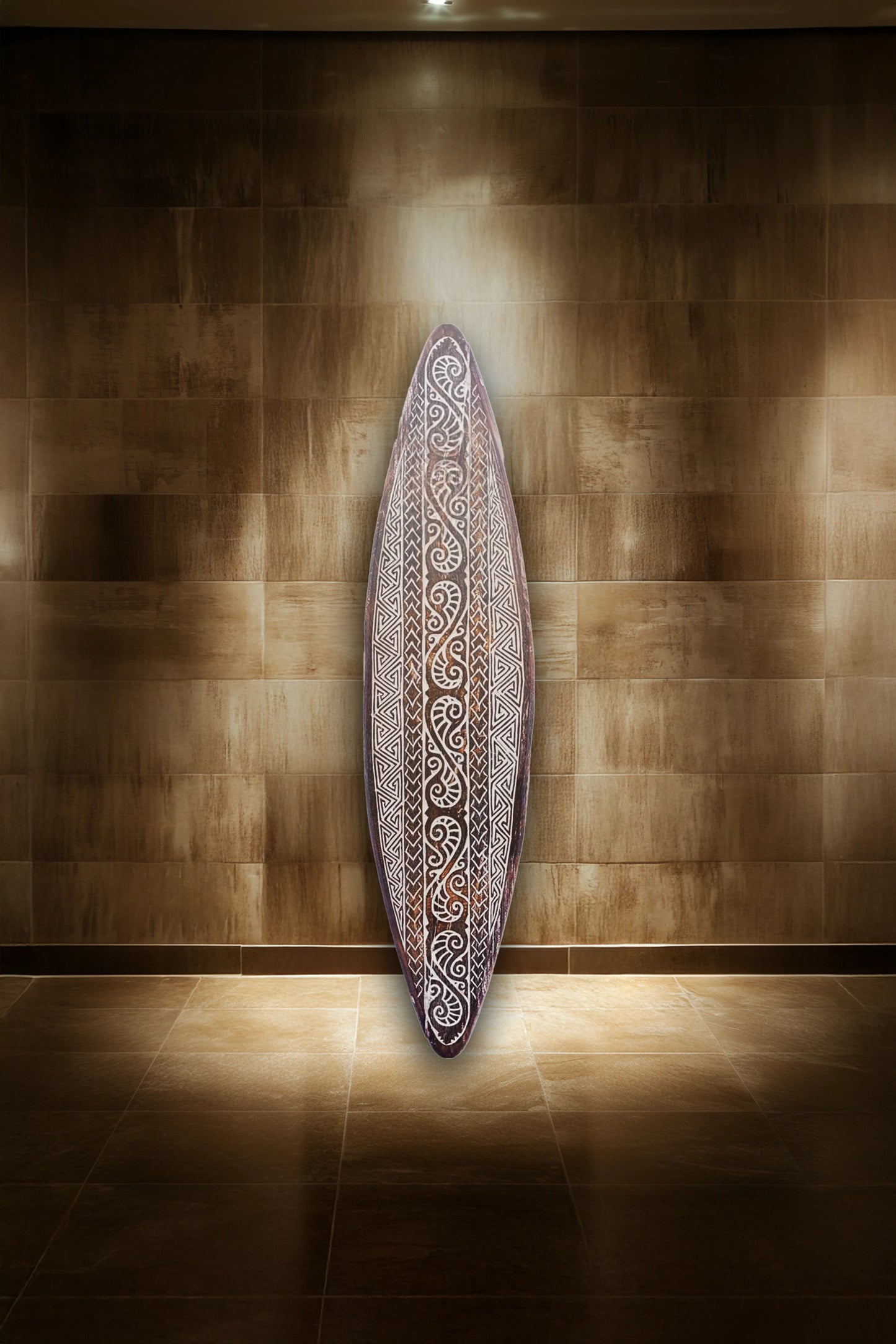 Tribal Carved Surf Board Wall Decor - Style 7