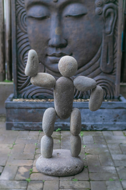 Rock Sculpture - Waving Hands