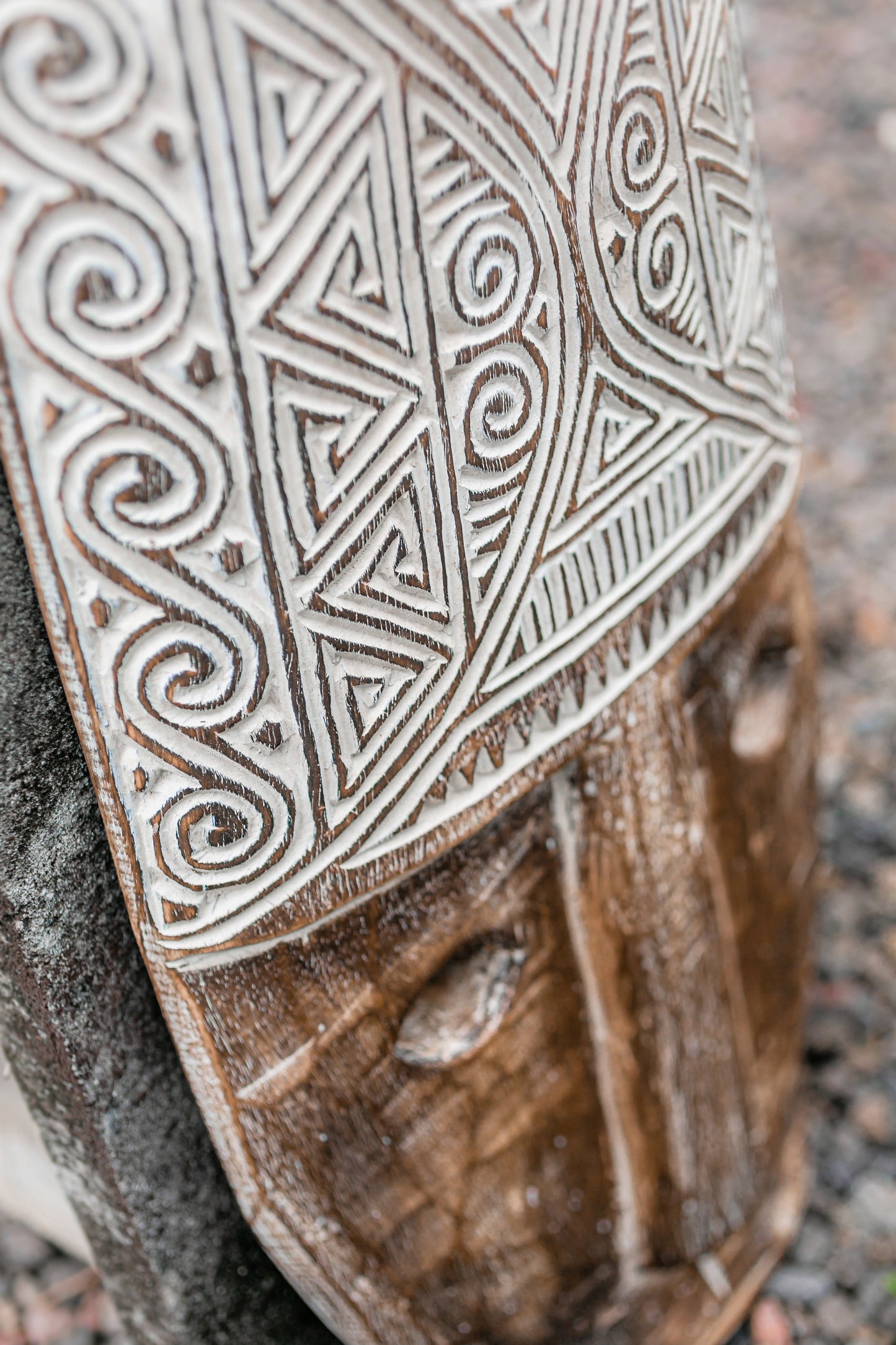 Tribal Queen's Maid Hand Carved Mask