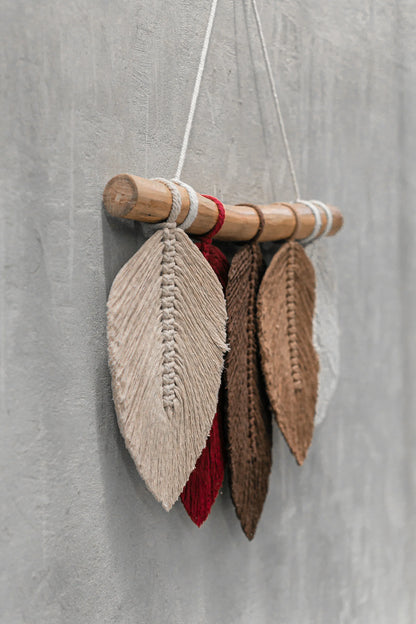 Wall Hanging Macrame - Flame Of The Forest Hand Woven