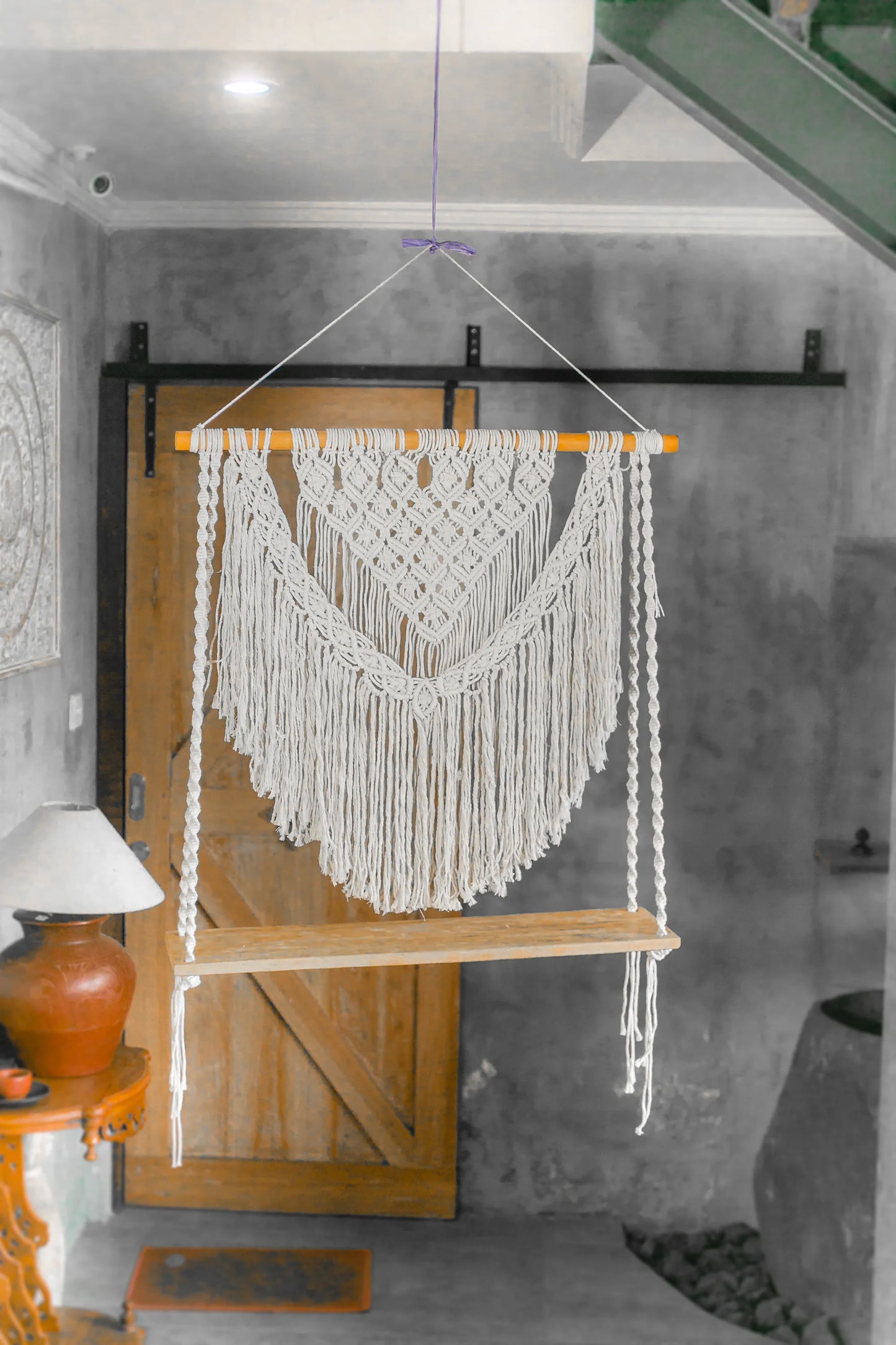 Wall Hanging Macrame - Twisted Hand Woven Intricate