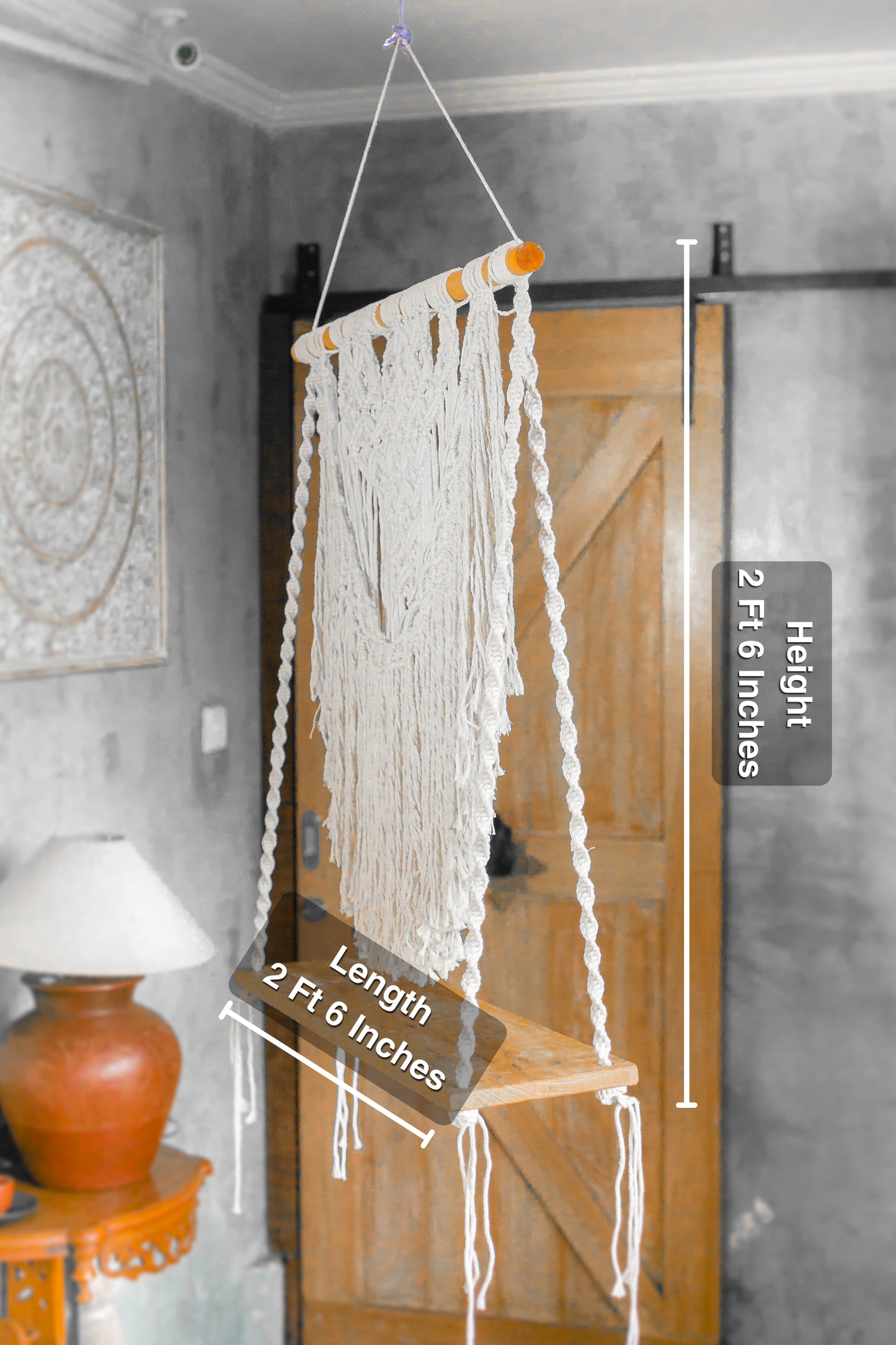 Wall Hanging Macrame - Twisted Hand Woven Intricate