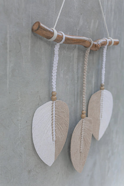 Wall Hanging Macrame - White Chocolate Hand Woven