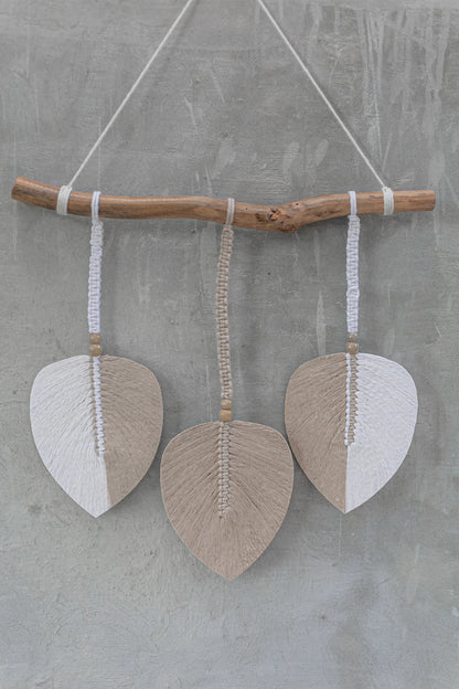 Wall Hanging Macrame - White Chocolate Hand Woven